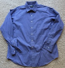 Men  s Polo Ralph Lauren Curham Blue Striped Button Down Shirt Size XL