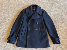 Polo Ralph Lauren Purple Label Fulerton wool cashmere navy blue peacoat jacket S