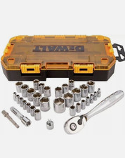 Dewalt Dwmt73804 Drive Socket Ratchet Set With Carrying Case - 34 Piece