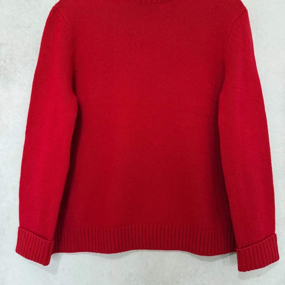 Seasalt Cornwall Red Braque Lambswool Roll Neck Jumper Size 14 - Image 3 of 4