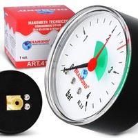 Manometer Druck 4 Bar 1/4 Hinten 50 Mm Wasserdruckmesser Druckmanometer Armatur