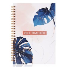 Bill Payment Tracker. A5 Notebook Bill Planner with Spiral Binding and Back P...
