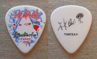 Def Leppard Rick Allen Signatur Hawaii Gitarre Pick - 2018 Hysteria Tour