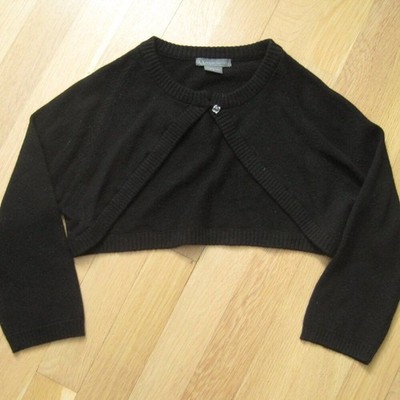 A|X Armani Exchange Black Mini Cardigan  Size S Wool Cashmere Blend Cover Up
