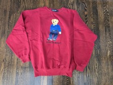 Vintage Polo Ralph Lauren Snowbeach Stadium Rare 1992 P Wing Golf Sweater Sz M