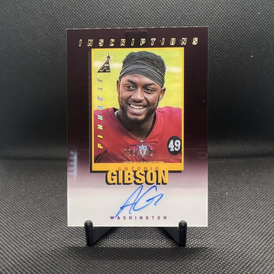 Panini Pinnacle 2021 Antonio Gibson Auto Washington Football PI-AGI /100