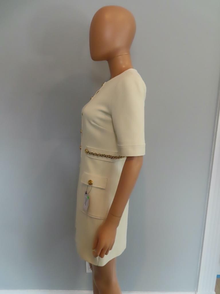 GUCCI★素敵!Ivory Double G Chain Logo Dress NWT GUCCI Ivory Double G Chain Logo Dress Size S | eBay