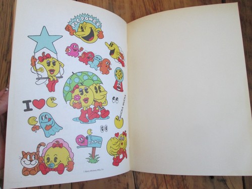 Vintage NEW 1983 Pac-Man Activity Coloring Book Stickers Golden #2805 Midway - Imagen 13 de 13