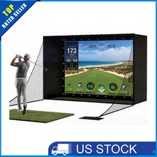 Golf Simulator Enclosure w/ Impact Screen 8.5x8.5x5FT Golf Hitting Practice Cage