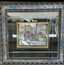 Vintage 3D ARG 925 Sterling Silver Art Relief Sculpture, Hand Paint 21.5" X 19"