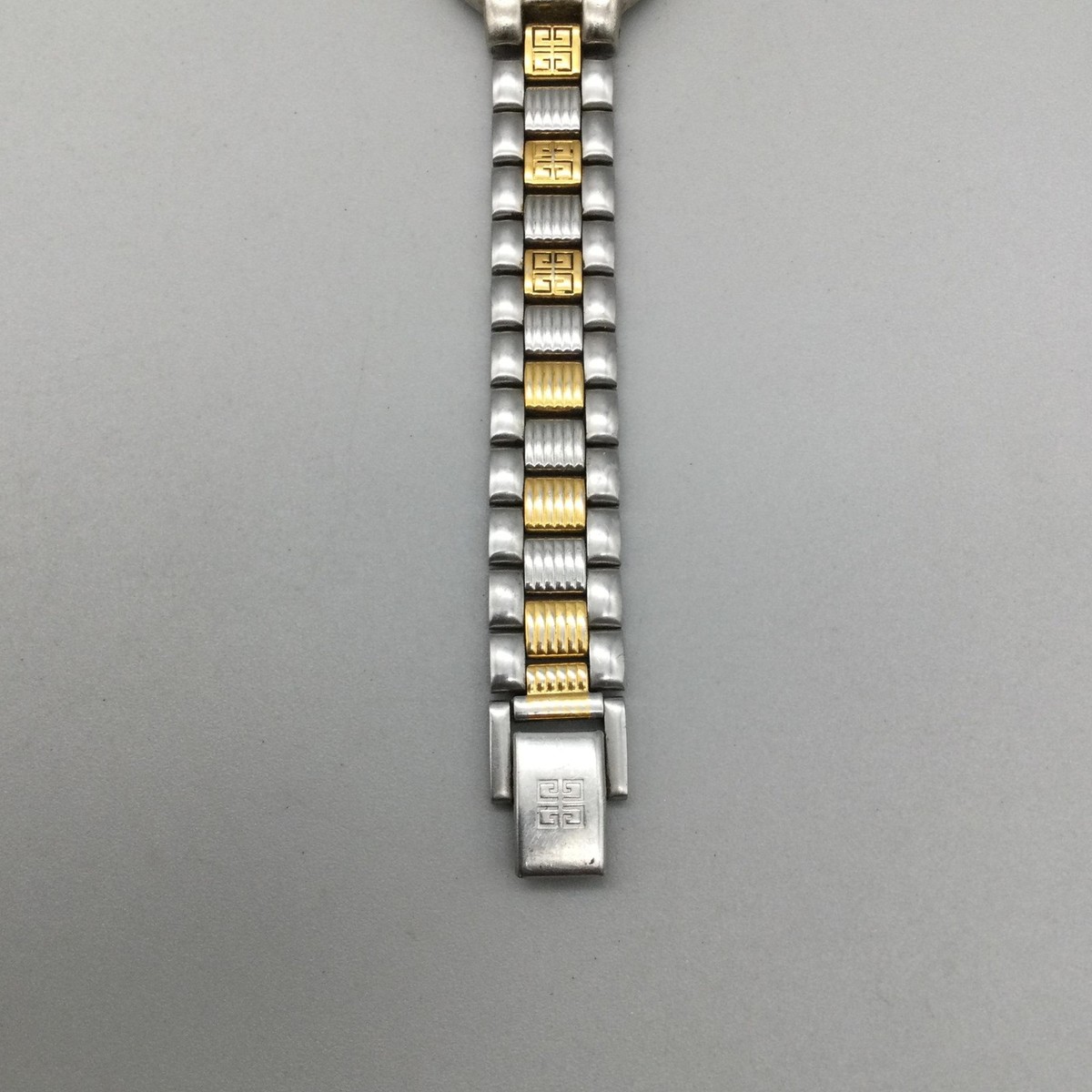 Vtg Givenchy Cruise Watch 25mm Two Tone Black Dial Gold Tone New