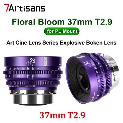 7artisans 37mm T2.9 PL Mount Floral Bloom Series Full Frame Cine Camera Lens