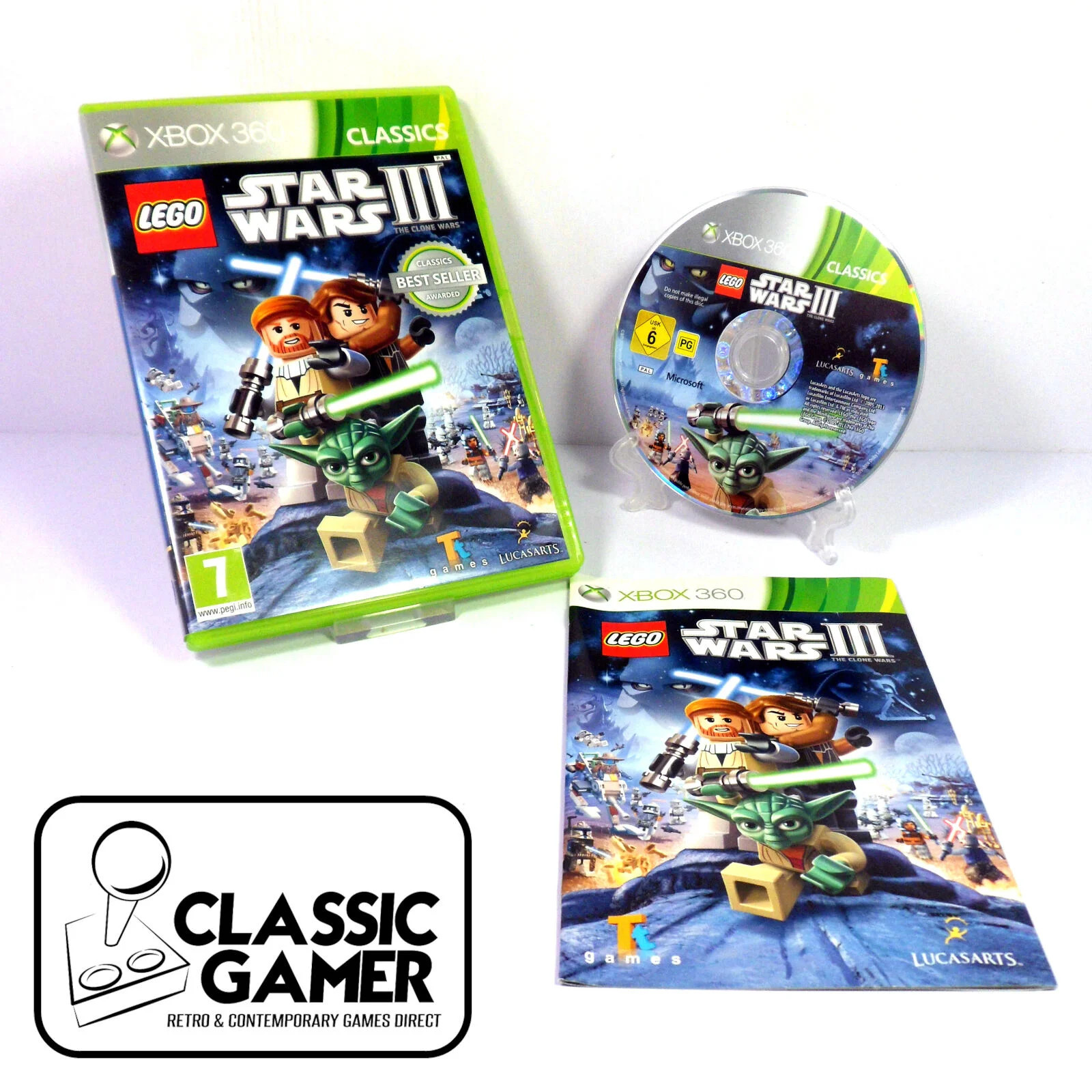 LEGO Star Wars III: The Clone Wars (Classics Best Seller) (Xbox 360) *NEAR MINT*