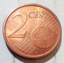 2 Euro Cent 2008 Italy Coin With Edge Groove