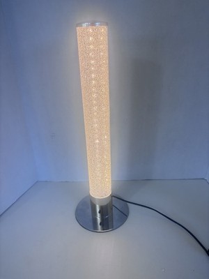 Modern Bubble Tube Table Lamp LED Chrome Acrylic Sparkle Light 15  Tested