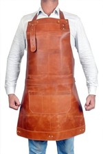 HEAVEN HUSH Genuine Leather Apron for Men & Women, Adjustable Straps & Tool