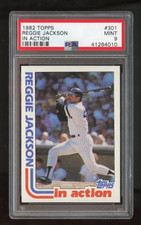1982 Topps #301 Reggie Jackson In Action PSA 9 MINT