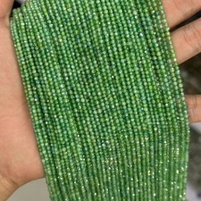 2/3/4mm Genuine Micro Round Faceted Green Natural Zircon Bead for Jewelry Making
