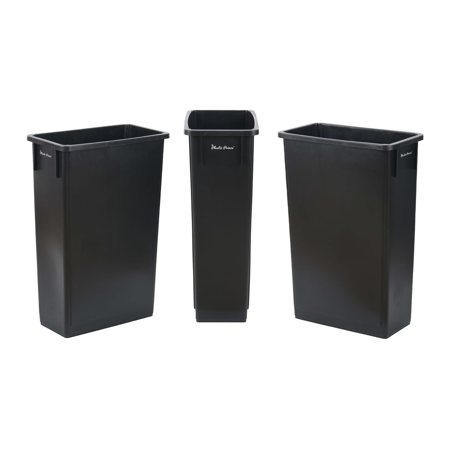 PLASTIC PRINCE 23 Gallon Slim Trash Can Kitchen, Commercial Tall Trash Bin Na...