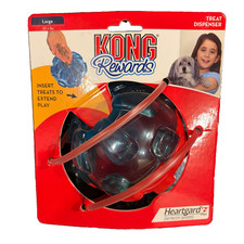 Kong Rewards Dog Treat Dispenser Ball Toy Red Blue 35 lbs