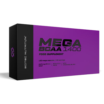 Scitec Nutrition Mega BCAA 1400 120 Kapseln BCAAs Aminosäuren Amino + PROBE