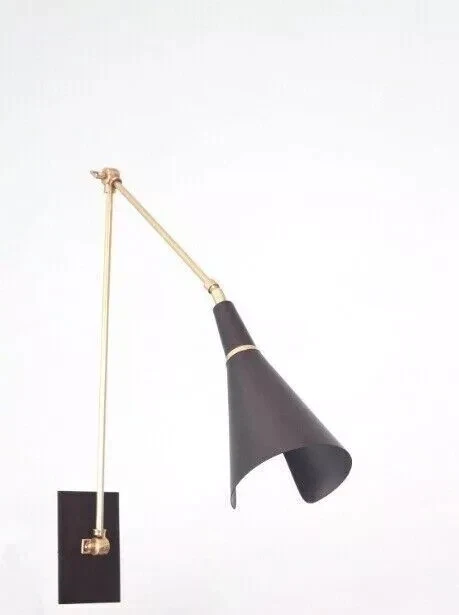 Lámpara de pared de latón hecha a mano de inspiración vintage SCICCOSO, lámpara de pared hecha a mano Foto 2 de 4