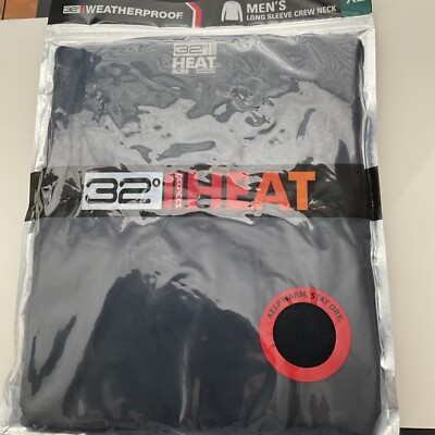 32 DEGREES HEAT MENS XL BLACK BASE LAYER THERMAL