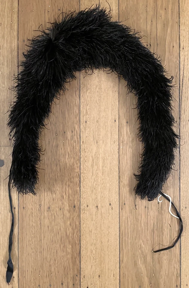 "Antigua bufanda boa cuello pluma de avestruz 33"" envolvente era eduardiana mujer francesa 1900" Foto 2 de 4