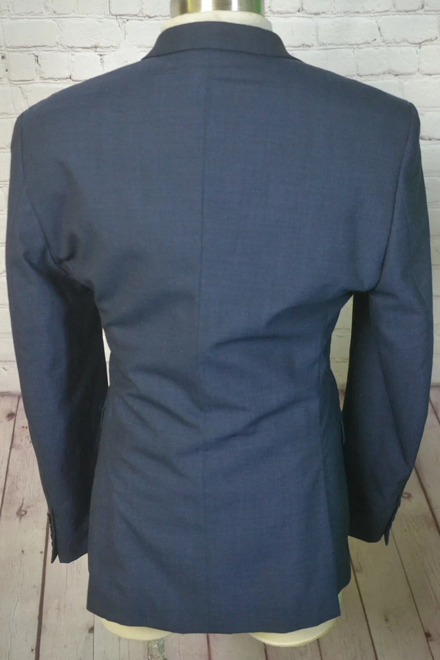 Abrigo Blazer Chaqueta Abrigo Deportivo Bar III Para Hombres Azul Lana TALLA 46R Foto 4 de 4