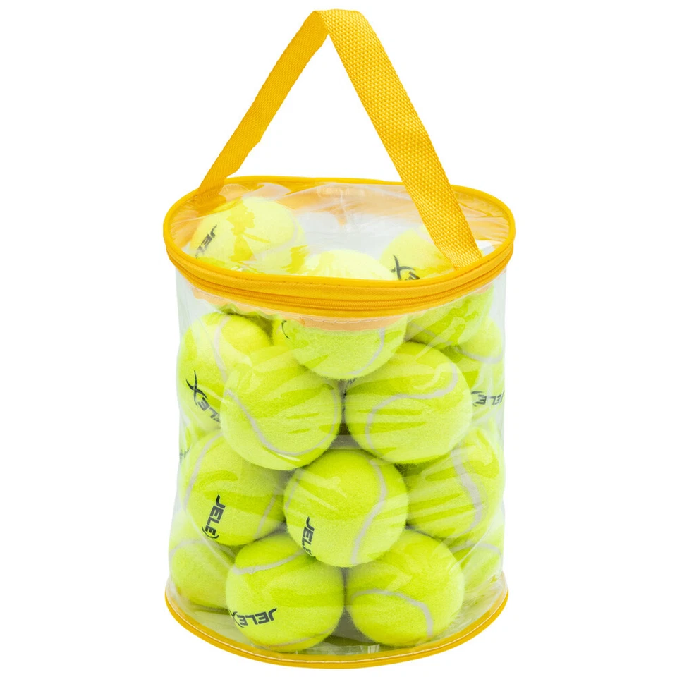 JELEX "Tiebreak" Tennisball Set 24 Stück inkl. Tasche Tennis Sport gelb neu