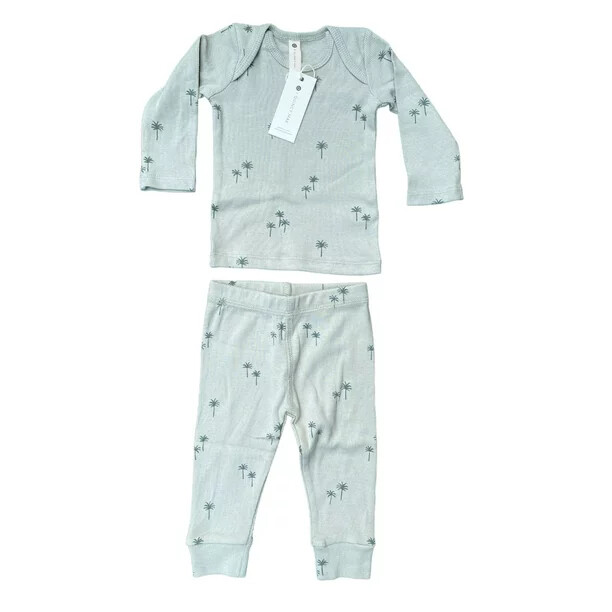 Q by Quincy Mae Baby 2pc Ribbed Palms Top & Bottom Set