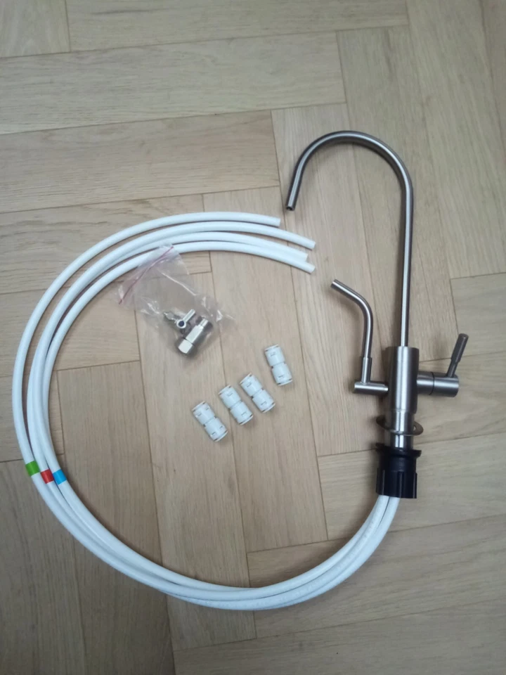 New Alkaline Satin /Nickel Faucet Dual tap, Kangen with Installation Kit  - Image 2 of 4