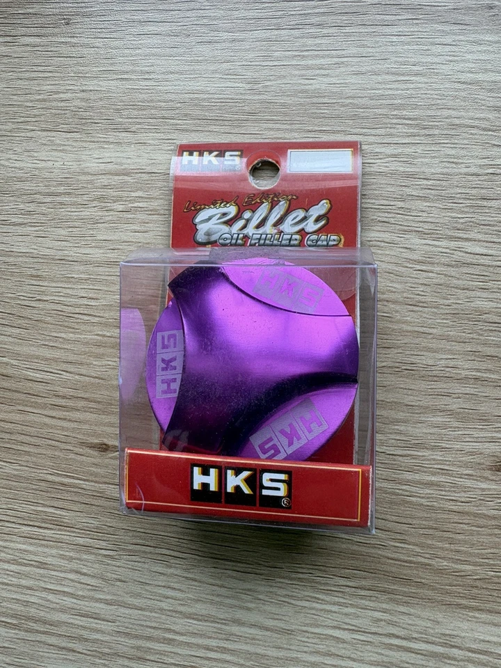 RARE HKS PURPLE BILLET MITSUBISHI EVO TURBO GALANT VR4 4G63 ENGINE OIL FILL CAP - Image 3 of 4