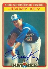 Jimmy Key autographed Baseball Card (Toronto Blue Jays) 1986 Kaybee #18