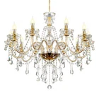 10 Lights Luxury Gold Crystal Chandelier Ceiling Light Pendant Fixture Lightingt