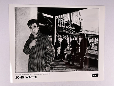 John Watts Fisher Z Foto Original Schwarz Weiß Presse Promotion EMI 1980er