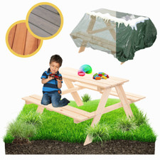 Kindersitzgarnitur Holz Kindertisch Sitzgruppe Tisch & Bank- Set SPS VARIANTEN