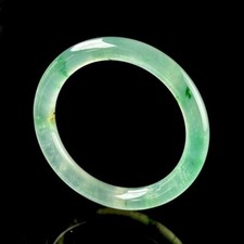 【KATHY JADE】 Glassy Emerald Jadeite Jade Bangle Bracelet《55mm》《Grade A》