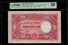 Italy 500 Lire 1943-44 PMG 30 Pick#70a Series N27, Banca d Italia