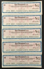#C16 Kupon-Posten : 5er Satz (10-14) * Euro Disneyland * Dividendenscheine