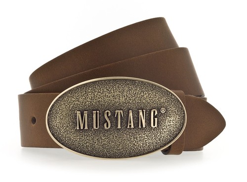 MUSTANG Cintura In Pelle Donna, Larghezza 3,5 Cm, Colore Bianco (W85), Chiusura A Spina, Accessorio Semplice E Pratico
