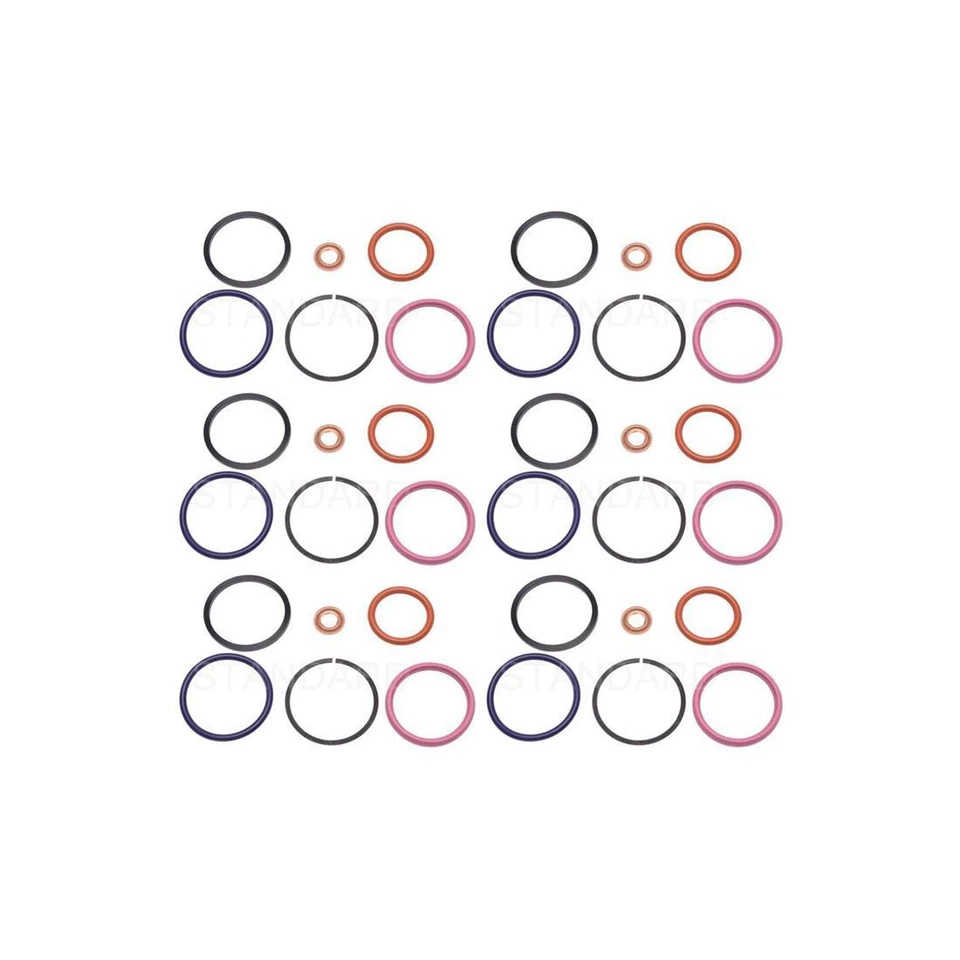 Kit de sello de inyector de combustible SMP 6 piezas NA para International Harvester 2554 XH Foto 2 de 2