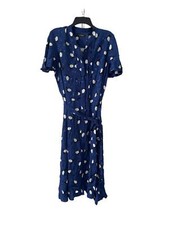 Lauren Ralph Lauren Womens Floral Jacquard Dress Blue 