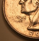 "-- -OD WE ---ST -996" 1996 P Washington Quarter Struck Through Error! Unique! — photo 2