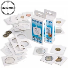 25 High Quality Self Adhesive 2x2 Coin Flips Holders 32.5mm For US Half Dollars