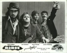 Press Photo Four Members of the band Mamou, Musicians - sap26217