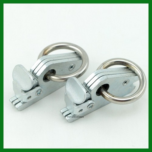 Juego de 2 accesorios de resorte E-track con anillo en D remolque control de carga - Imagen 2 de 3