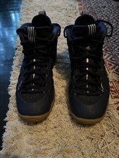 Nike Little Posite Foamposite GS Midnight Navy Blue Gum 644791-405 sz 5.5Y 7W