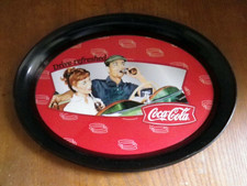 Ancien petit plateau ovale Drive refreshed Coca Cola