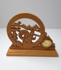 Vintage Solid Wood Carved Eagle Mantel Scroll...